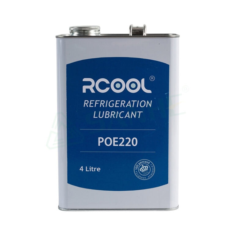 4L RCOOL refrigerant oil POE220 for HVAC systems, high-quality lubrication for refrigeration compressors.